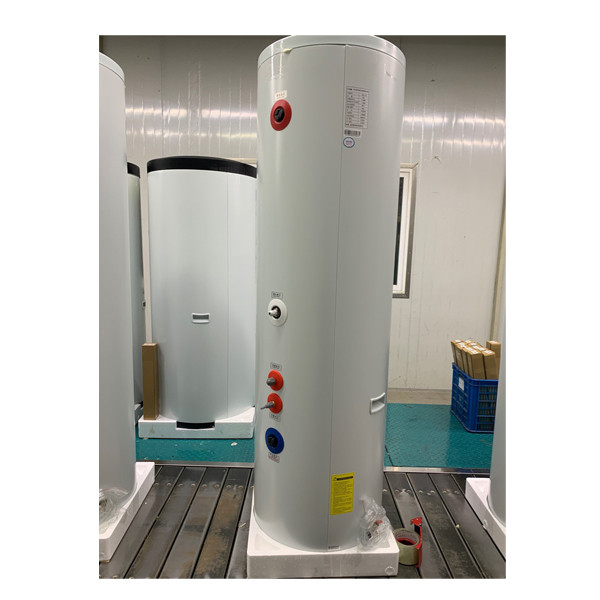 Das geteilte unter Druck stehende Solarwarmwasserbereitersystem besteht aus einem Flachkollektor, einem vertikalen Warmwasserspeicher, einer Pumpstation und einem Ausdehnungsgefäß 